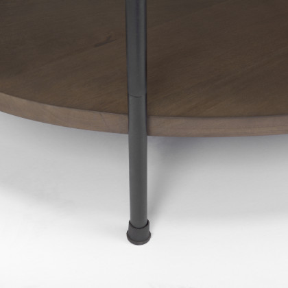 Mercana Larkin Oval Coffee Table - White, Wood