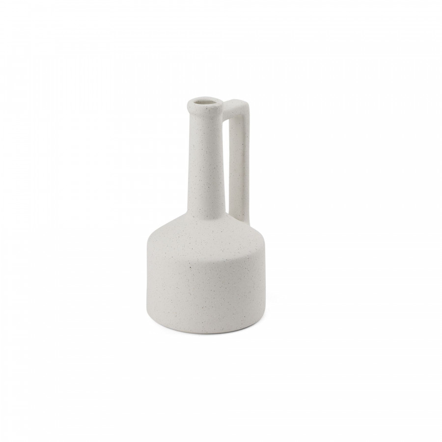 Mercana Burton Small Ceramic Jug Vase - White