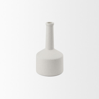 Mercana Burton Small Ceramic Jug Vase - White