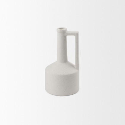 Mercana Burton Small Ceramic Jug Vase - White