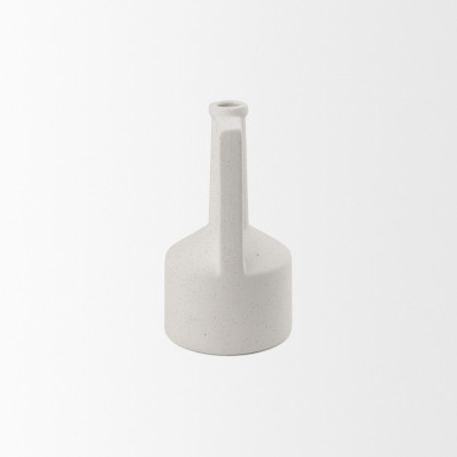 Mercana Burton Small Ceramic Jug Vase - White