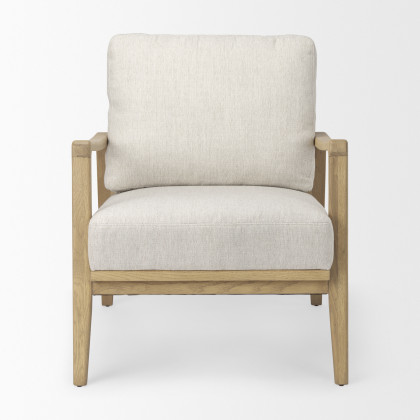 Mercana Raeleigh Upholstered Accent Chair - Cream, Fabric