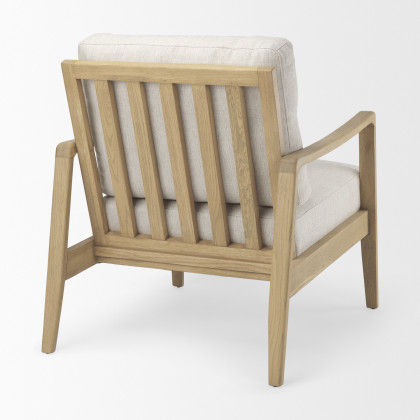Mercana Raeleigh Upholstered Accent Chair - Cream, Fabric