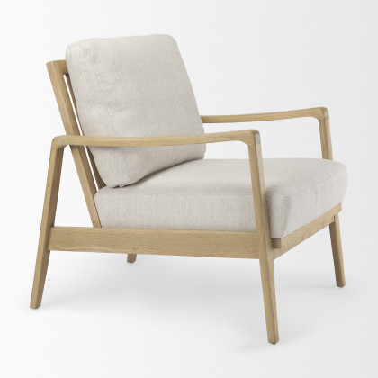 Mercana Raeleigh Upholstered Accent Chair - Cream, Fabric