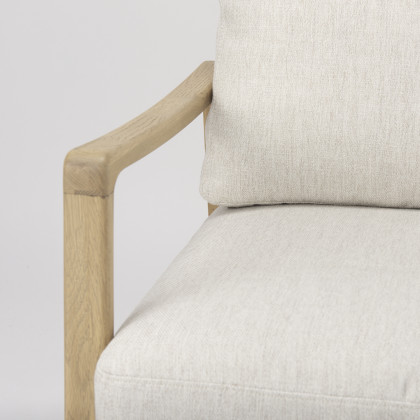 Mercana Raeleigh Upholstered Accent Chair - Cream, Fabric