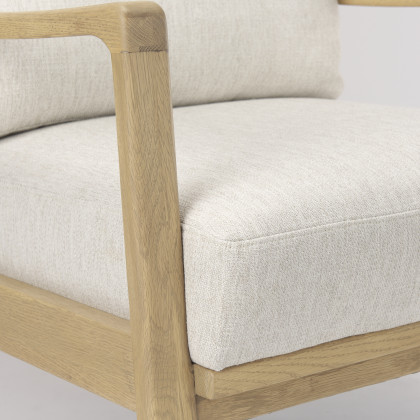 Mercana Raeleigh Upholstered Accent Chair - Cream, Fabric