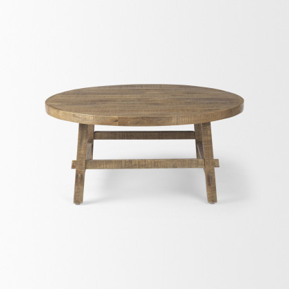 Mercana Rosie 36" Round Coffee Table - Brown, Wood