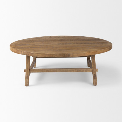 Mercana Rosie 48" Round Coffee Table - Brown, Wood