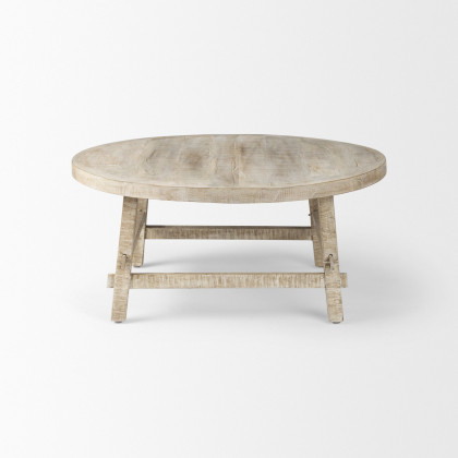 Mercana Rosie 36" Round Coffee Table - Blonde, Wood