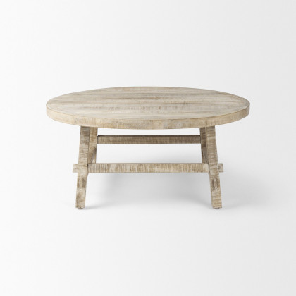 Mercana Rosie 36" Round Coffee Table - Blonde, Wood