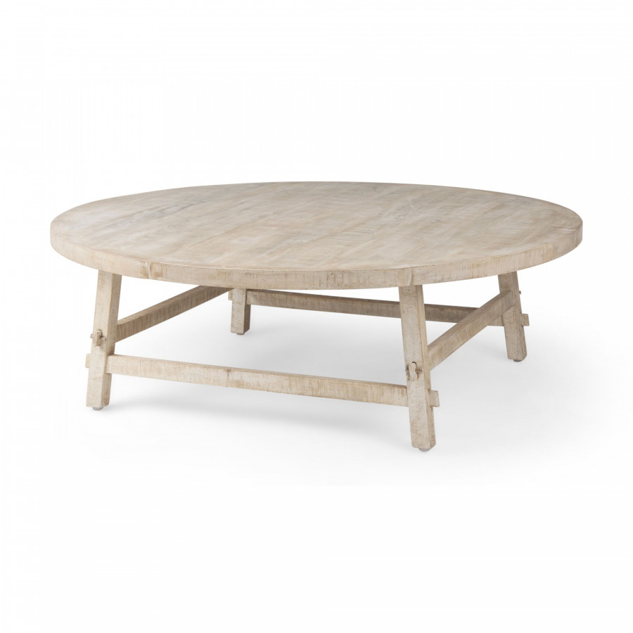 Mercana Rosie 48" Round Coffee Table - Blonde, Wood