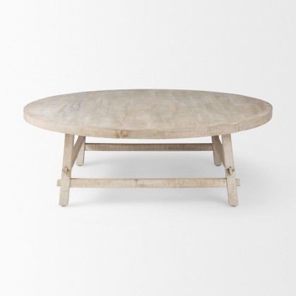 Mercana Rosie 48" Round Coffee Table - Blonde, Wood