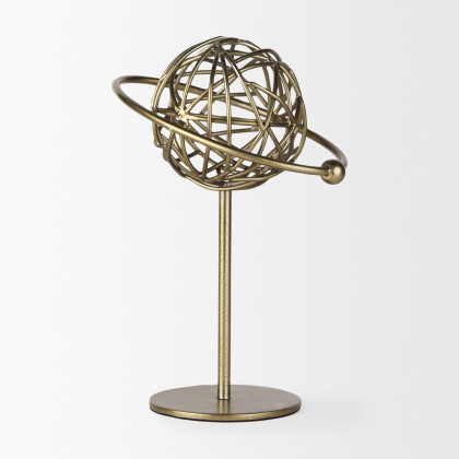 Mercana Atlas 10" Metal Solar System Ornament - Gold