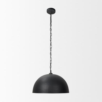 Mercana Karina 24" Round Pendant Light - Black, Metal