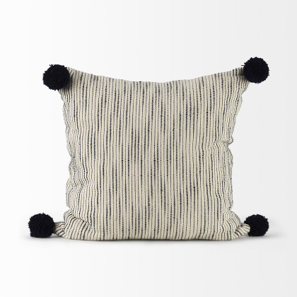 Mercana Krystal Pillow - Cream/Blue, 18x18