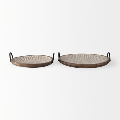 Mercana - Jamila Tray in Brown, Solid Wood