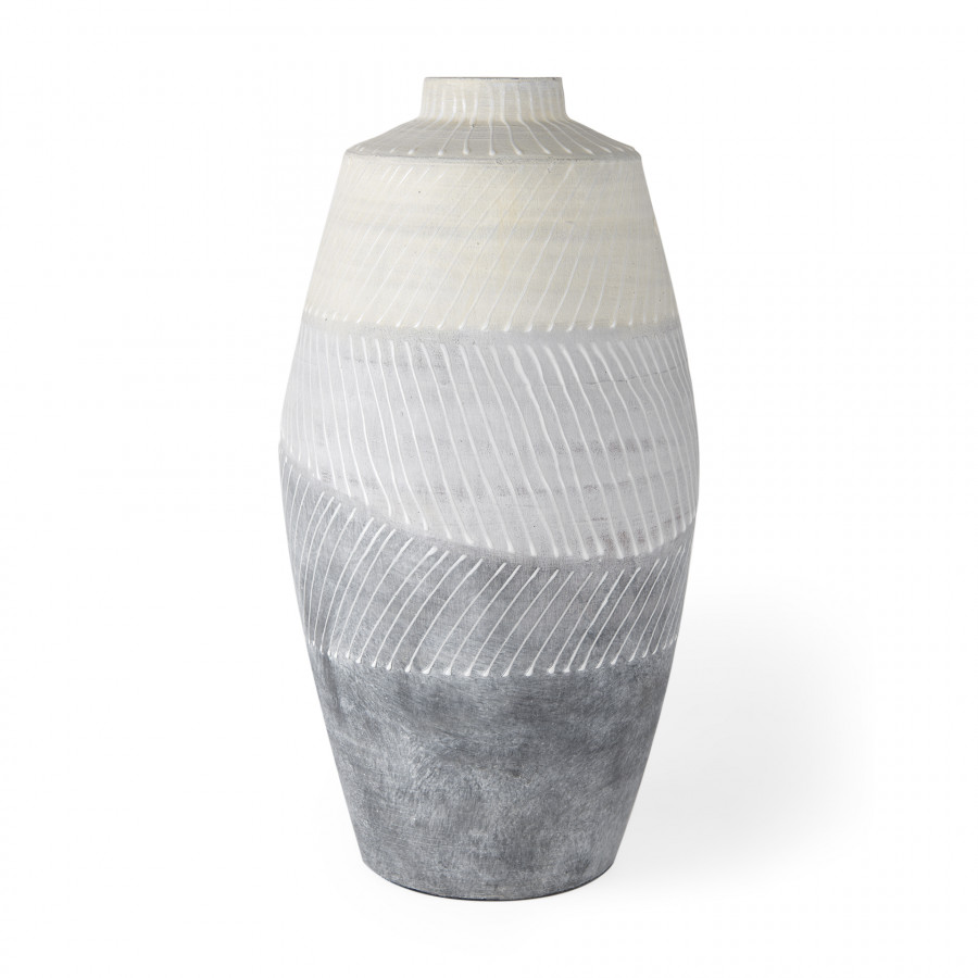 Mercana Blume Large Vase - Gray/White, Ceramic