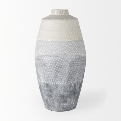 Mercana Blume Large Vase - Gray/White, Ceramic