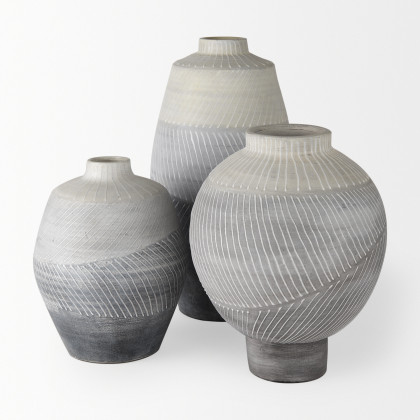 Mercana Blume Medium Vase - Gray, Ceramic