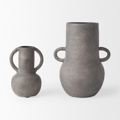 Mercana Armani Small Vase - Brown/Gray, Ceramic