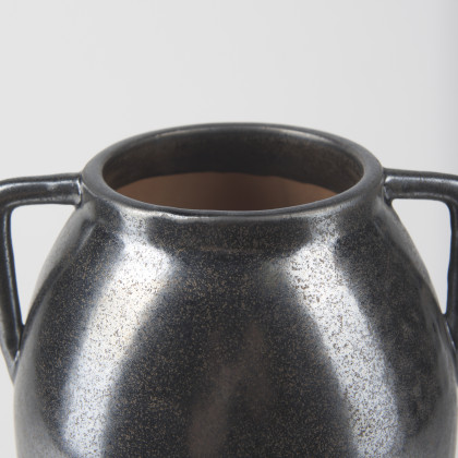 Mercana Kora Vase - Dark Metallic, H11"