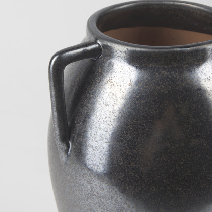 Mercana Kora Vase - Dark Metallic, H11"