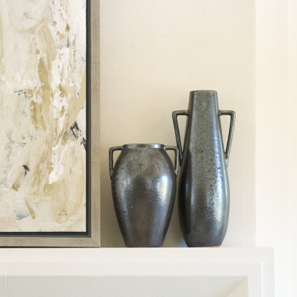 Mercana Kora Vase - Dark Metallic, H11"