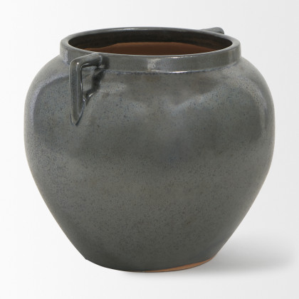 Mercana Kora Vase - Dark Metallic, H8,5"