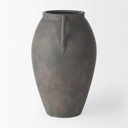 Mercana Kilian Vase - Matte Brown, H11"