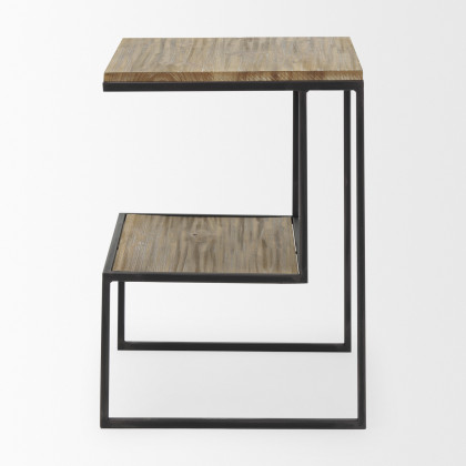 Mercana Ronin Square Accent Table - Brown, Wood