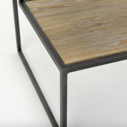 Mercana Ronin Square Accent Table - Brown, Wood