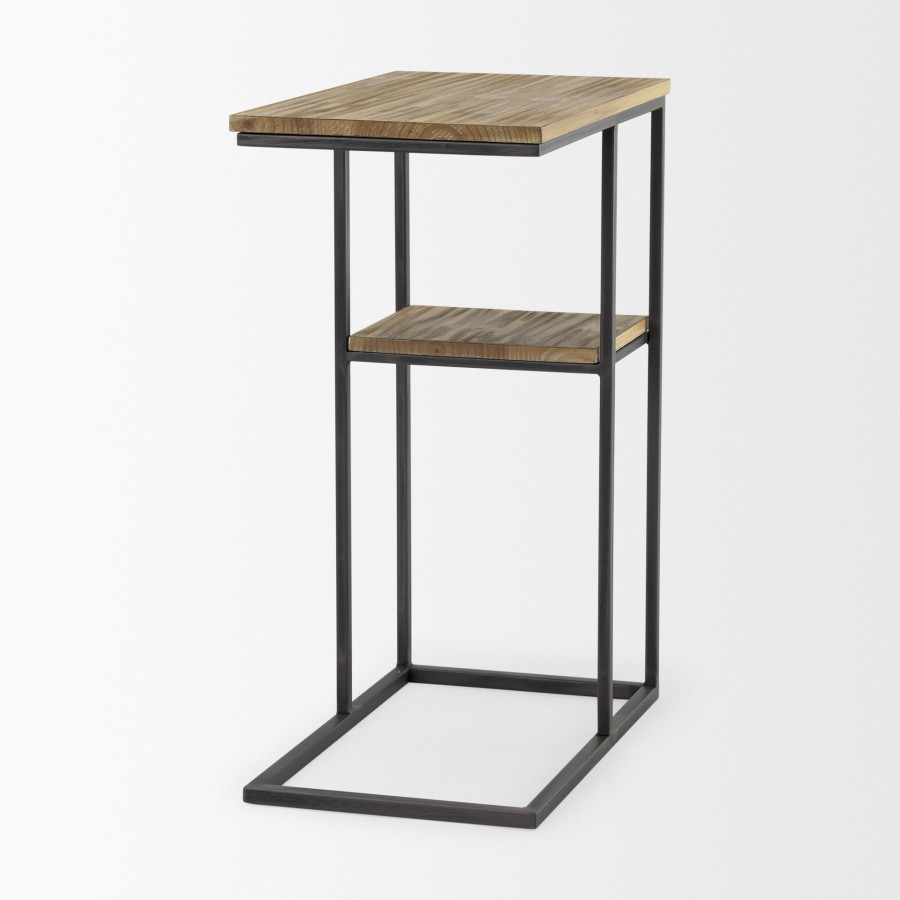 Mercana Ronin Rectangle Accent Table - Brown, Wood