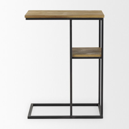 Mercana Ronin Rectangle Accent Table - Brown, Wood
