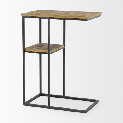 Mercana Ronin Rectangle Accent Table - Brown, Wood