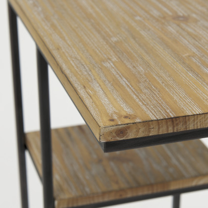 Mercana Ronin Rectangle Accent Table - Brown, Wood