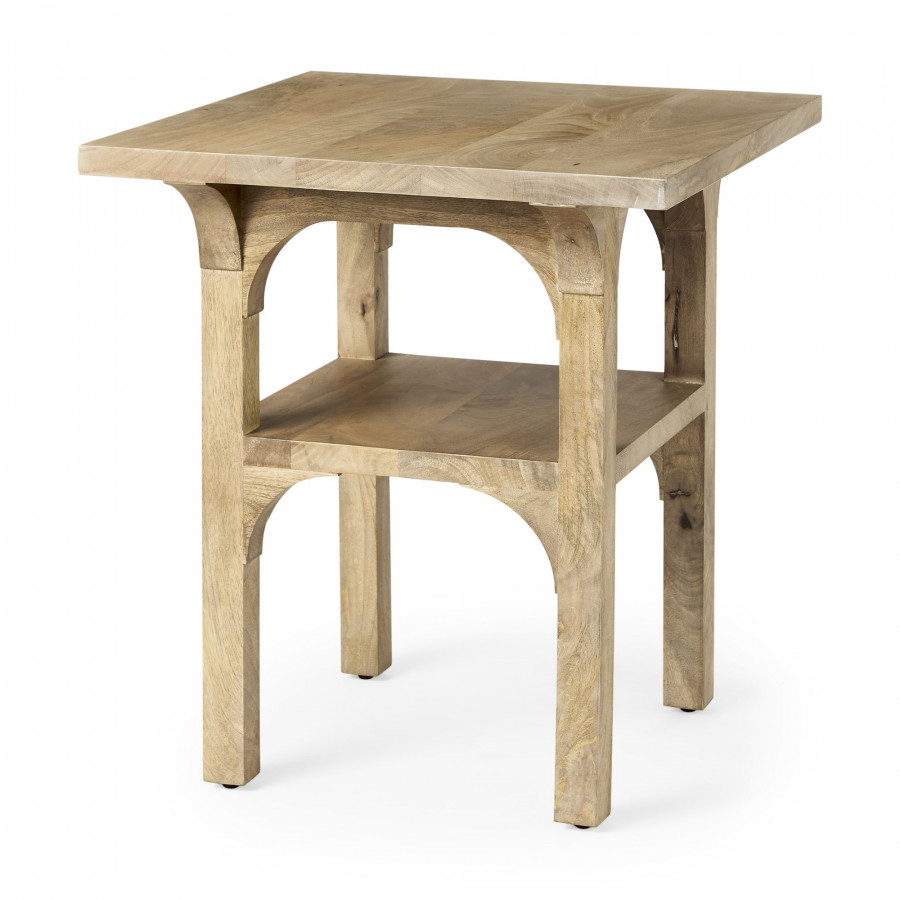 Mercana - Candace Light Wood Bridge Accent Table