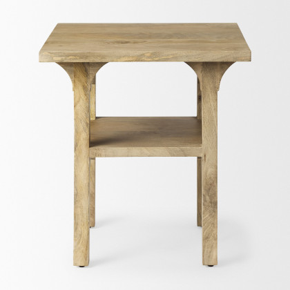 Mercana - Candace Light Wood Bridge Accent Table