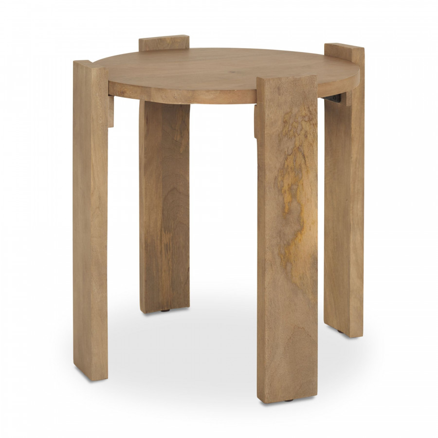 Mercana - Evelyn Light Brown Round End/Side Table