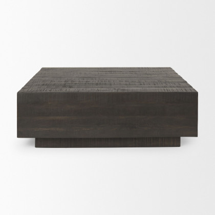 Mercana Hayden 48" Square Coffee Table - Dark Brown, Wood