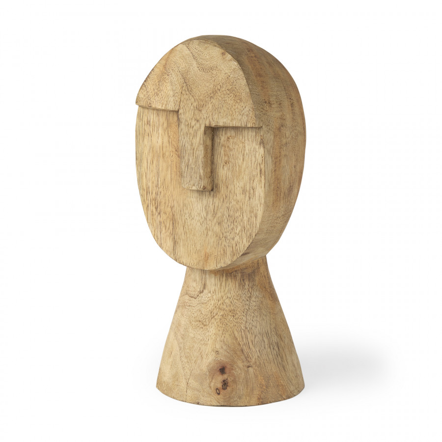 Mercana Ivan Medium Sculpture - Brown, Wood