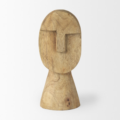 Mercana Ivan Medium Sculpture - Brown, Wood