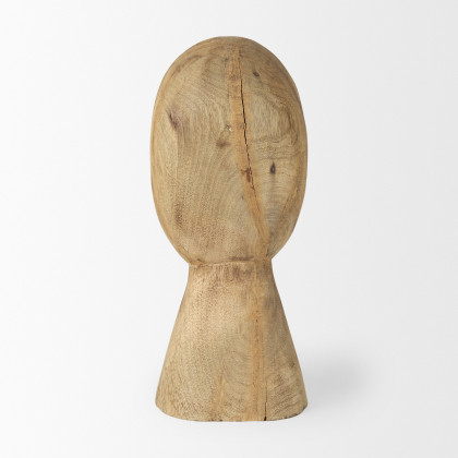 Mercana Ivan Medium Sculpture - Brown, Wood