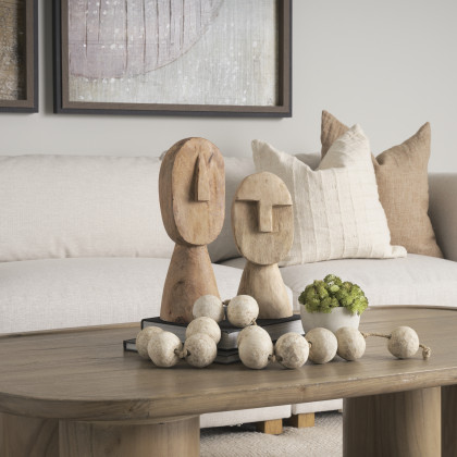 Mercana Ivan Medium Sculpture - Brown, Wood