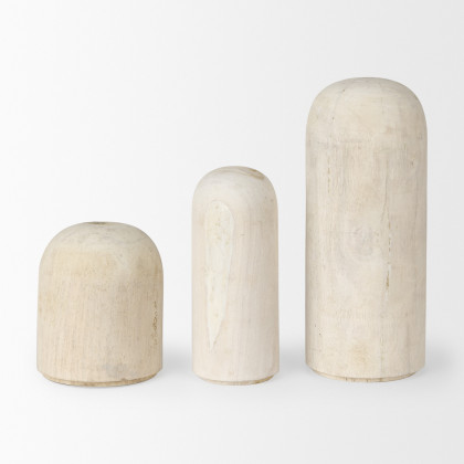 Mercana Knox Tall Object - White, Wood