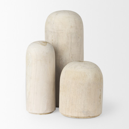 Mercana Knox Tall Object - White, Wood