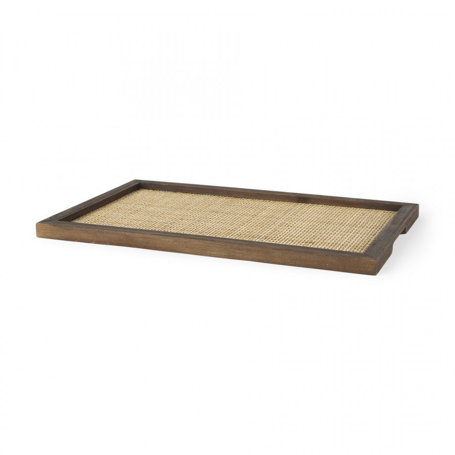 Mercana Silas Round Tray - Brown, Wood