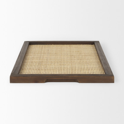 Mercana Silas Round Tray - Brown, Wood