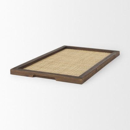 Mercana Silas Round Tray - Brown, Wood
