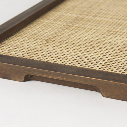 Mercana Silas Round Tray - Brown, Wood