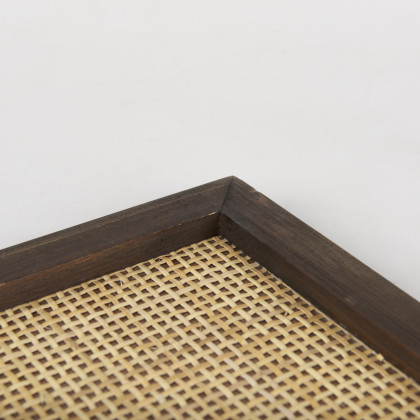 Mercana Silas Round Tray - Brown, Wood